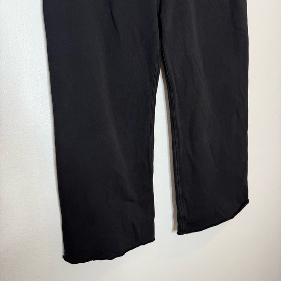 Nili Lotan Kiki Sweatpants 100% cotton wide leg crop in black size small - Picture 12 of 16